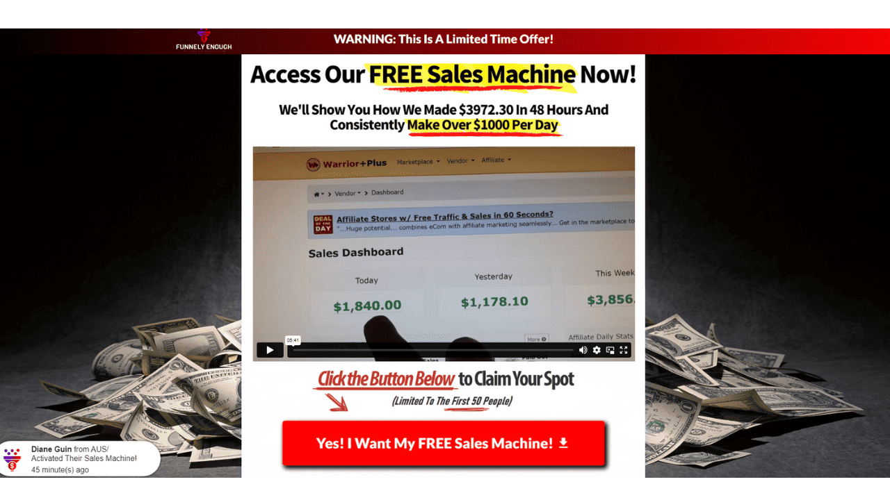 FE Unleashed FREE Sales Machine Review: Unleashing Profitable Opportunities